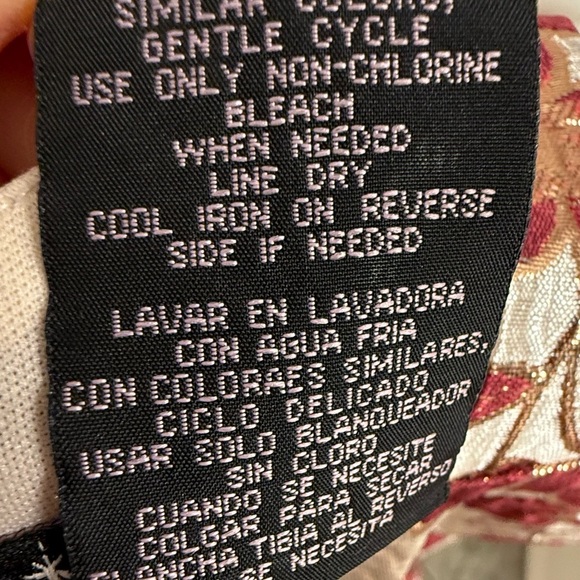 Formal Floral  Halter Dress with Red and Gold Accents Girl 6 - Picture 5 of 6